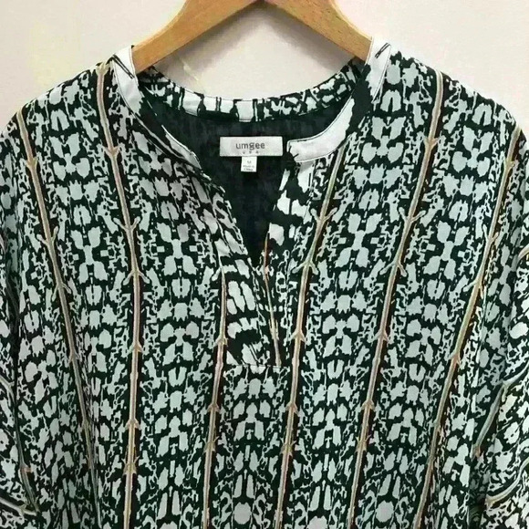 Umgee USA Tunic Dress  Tie Sleeves Green - Picture 3 of 8